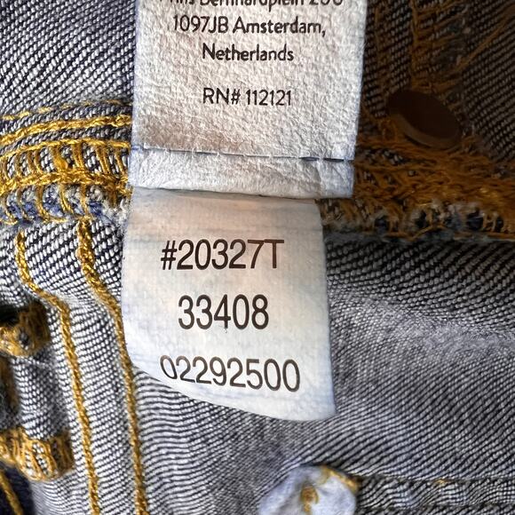 Spanx Jeans Womens Size Small Tall Blue Bootcut Flare Raw Hem Midnight Shade - Picture 15 of 16